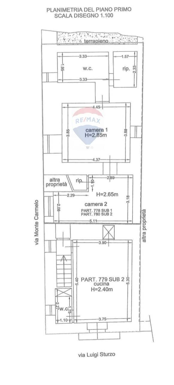 Pianta 2D - Casa indipendente via Don Luigi Sturzo
 
63-65, Caltagirone - planimetria 1