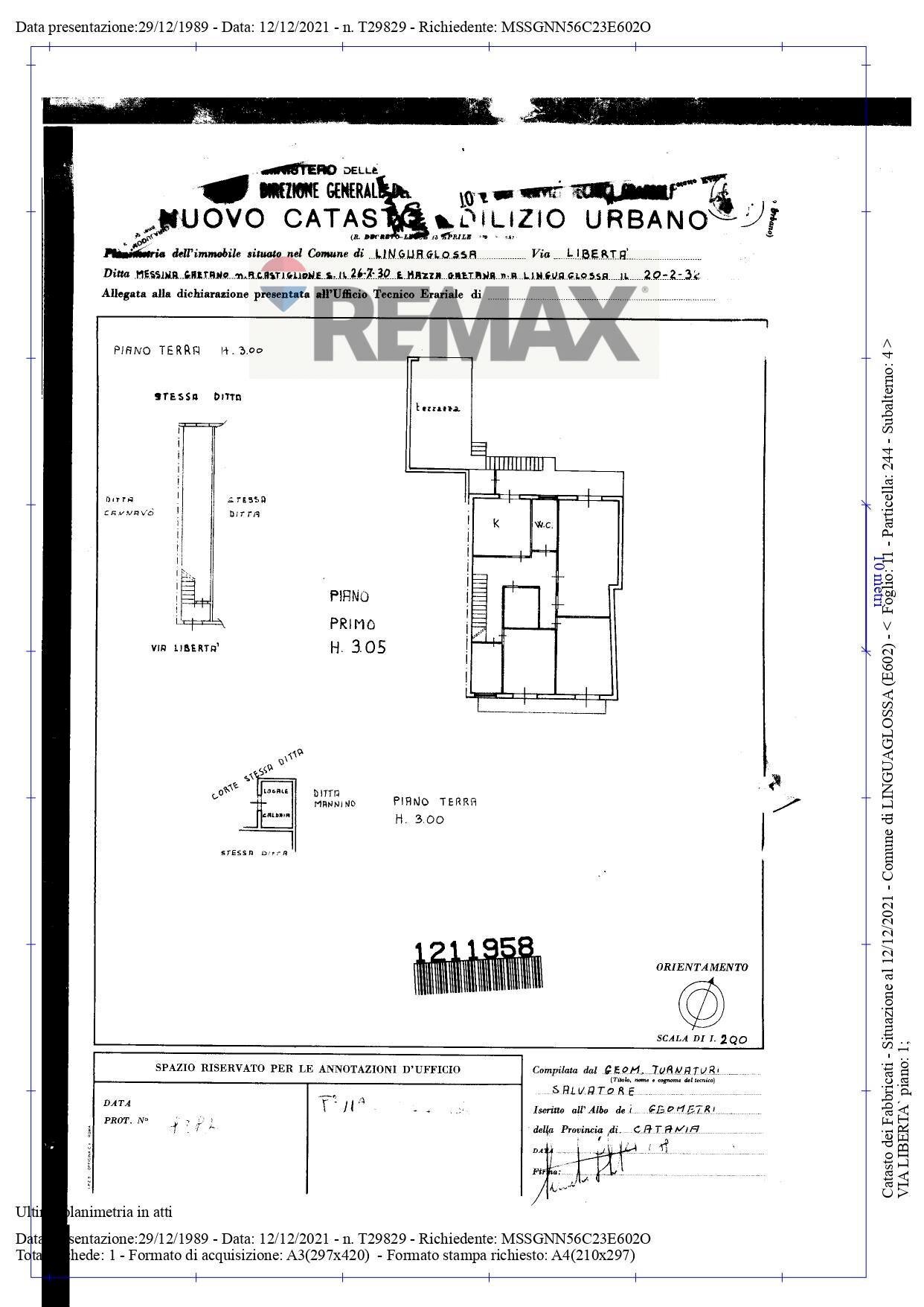 Pianta 2D - Independent house Via Libertà
 
164, Linguaglossa - floor plans 1
