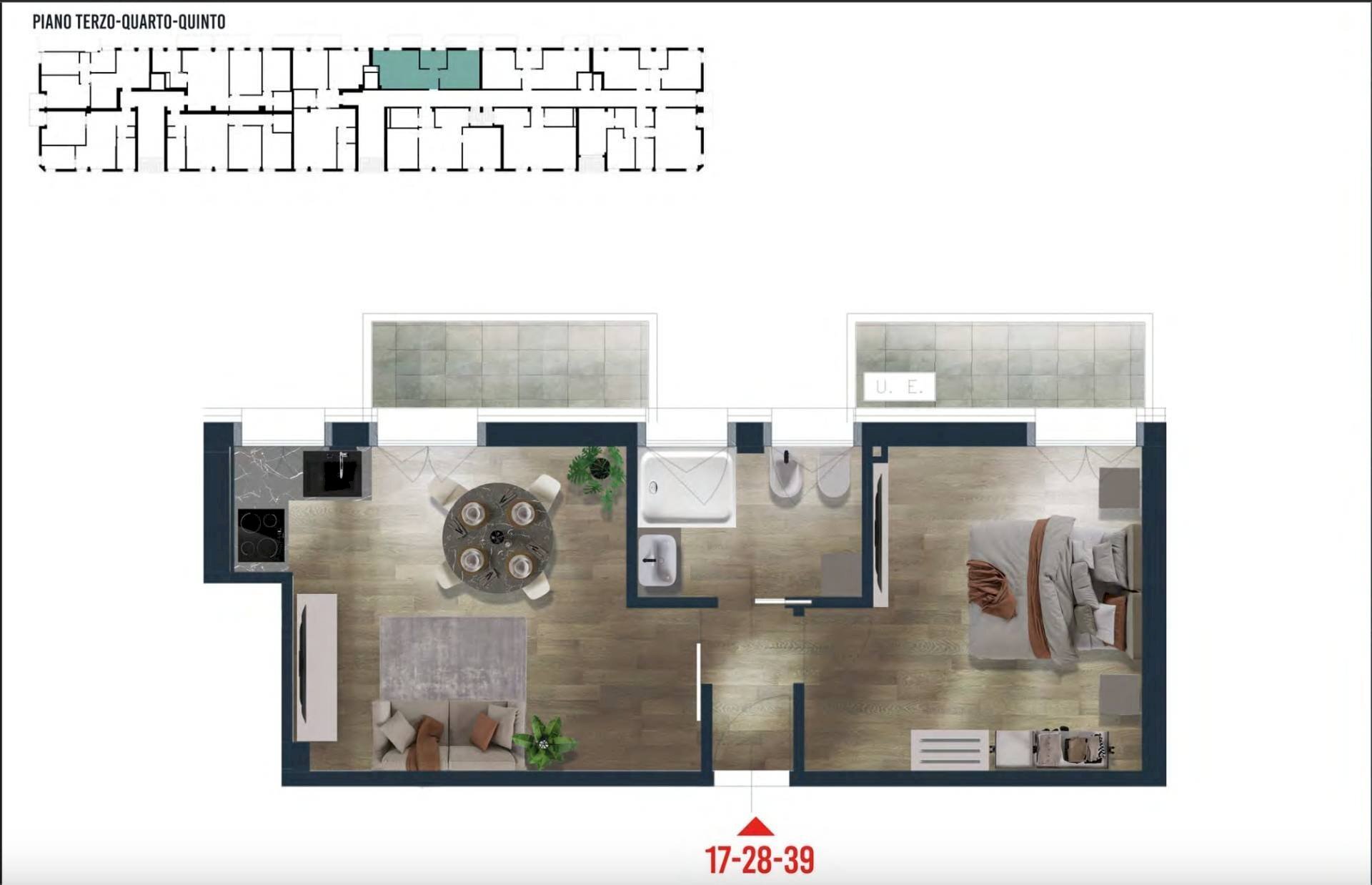 Foto 23 - Bilocale Piazza Brescia
 
17, Jesolo - planimetria 1