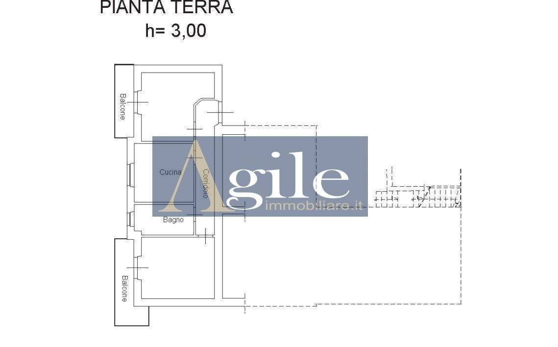 Foto 22 - Appartamento via castello, Venarotta - planimetria 1