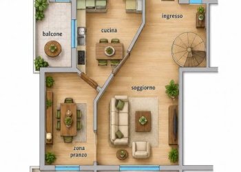 Planimetria - Appartamento corso Vittorio Emanuele, 236, Camporosso - foto 22