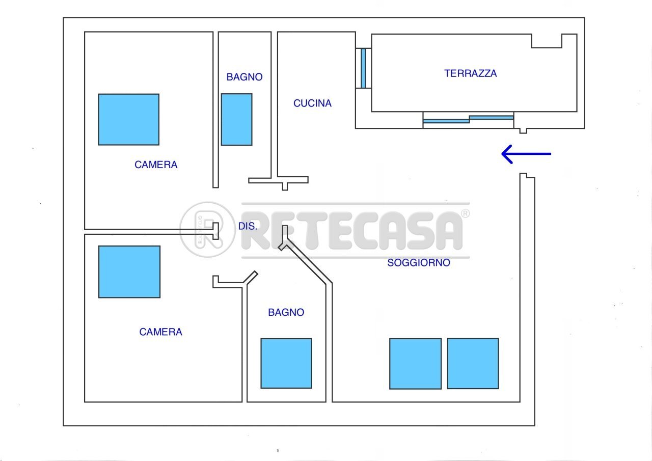 PLANIMETRIA - Attic via Dante 2, Palmanova - floor plans 1
