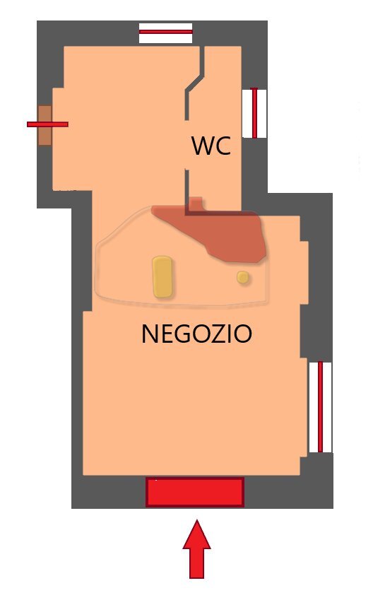 planimetria - Locale Commerciale Corso Matuzia 18, Sanremo - planimetria 1