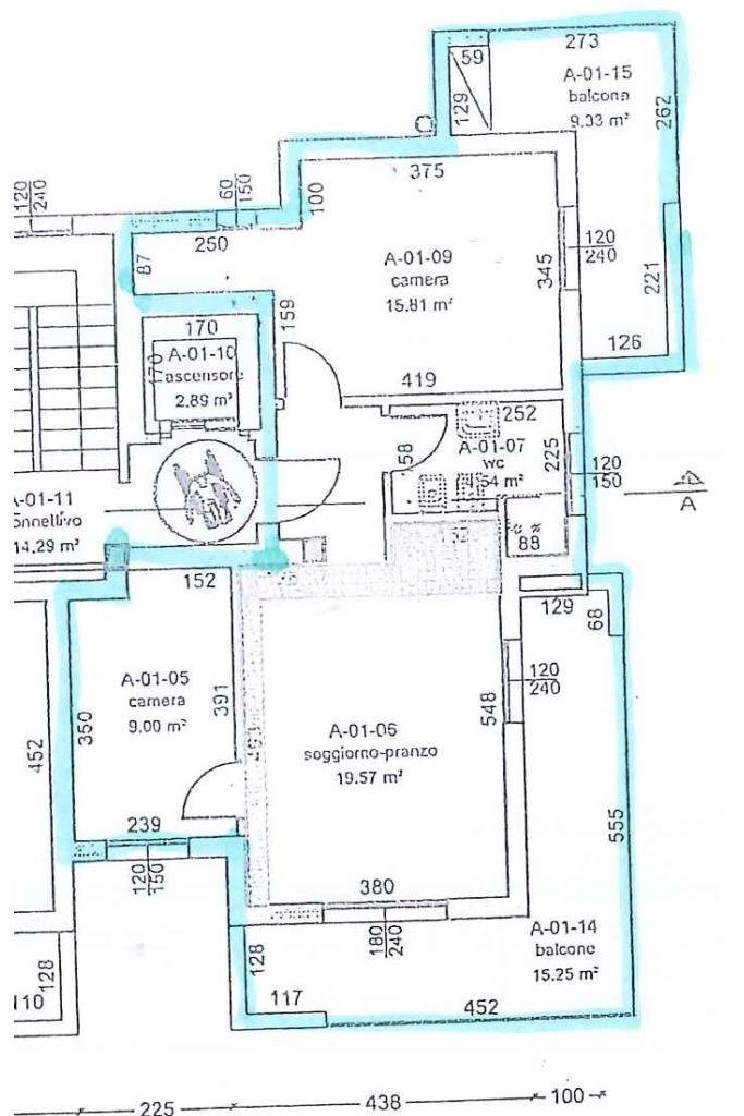 Trilocale Via Sacramora, Rimini - planimetria 1