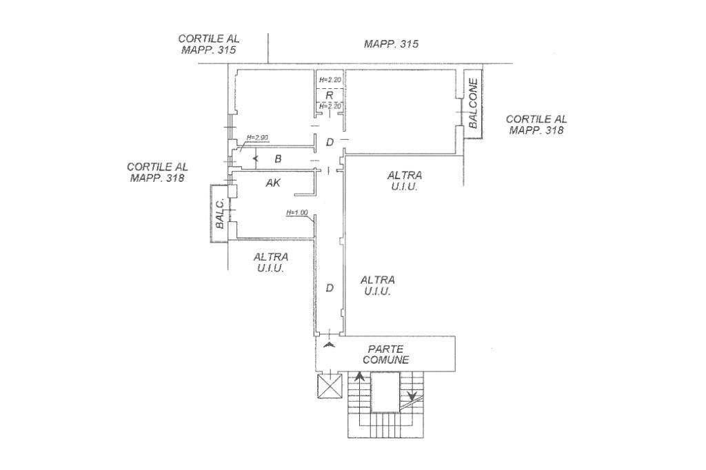 Two-room apartment Via Fabio Filzi, Milano (neighborhood Centrale) - floor plans 1