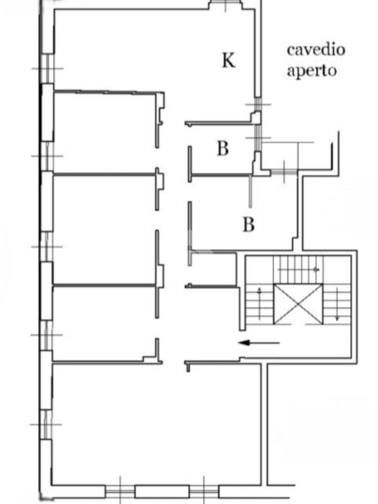 Apartment Via Giuseppe Casaregis, Genova (neighborhood Foce) - floor plans 1