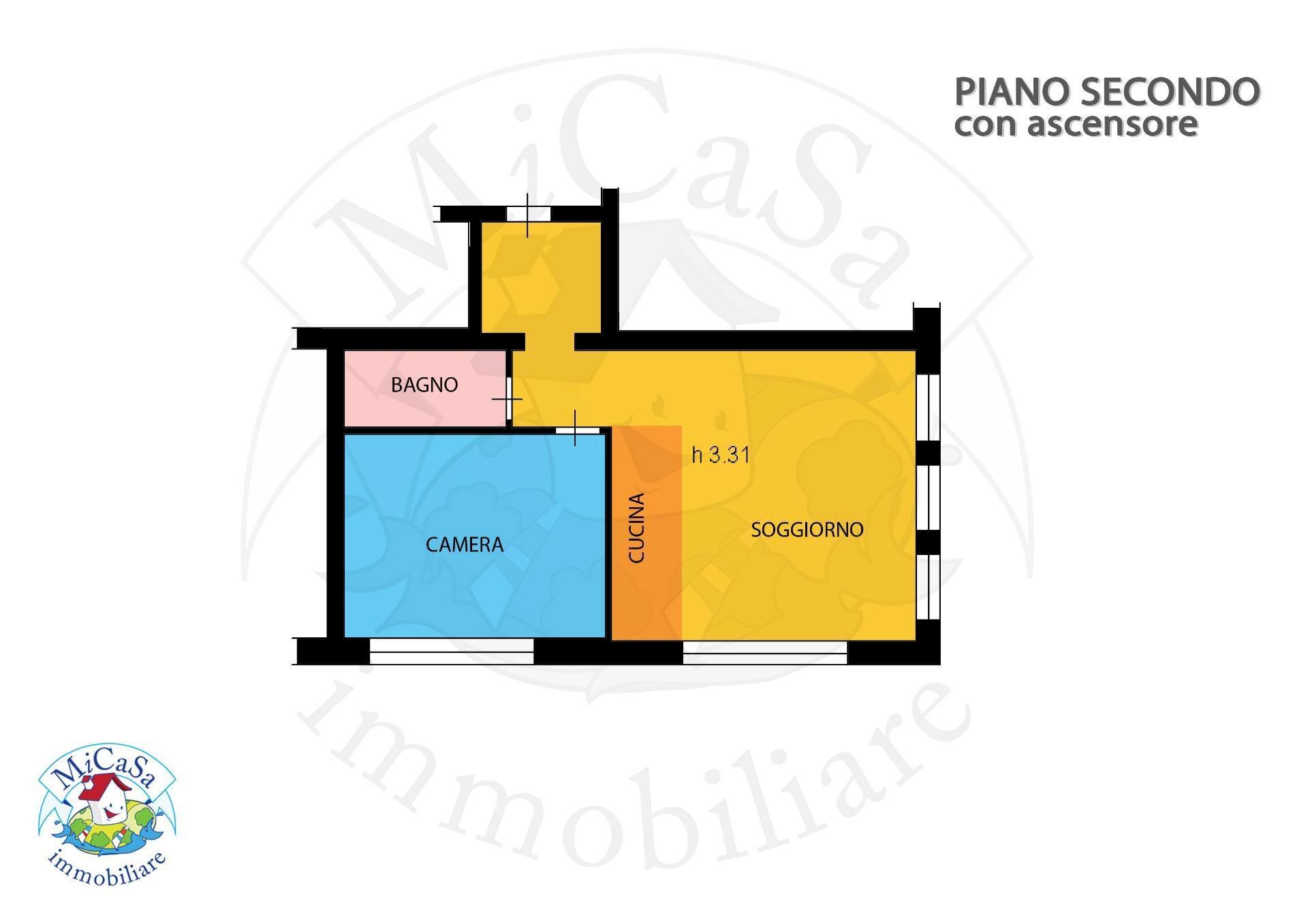 Foto 24 - Two-room apartment via del tirreno
 
82, Pisa - floor plans 1