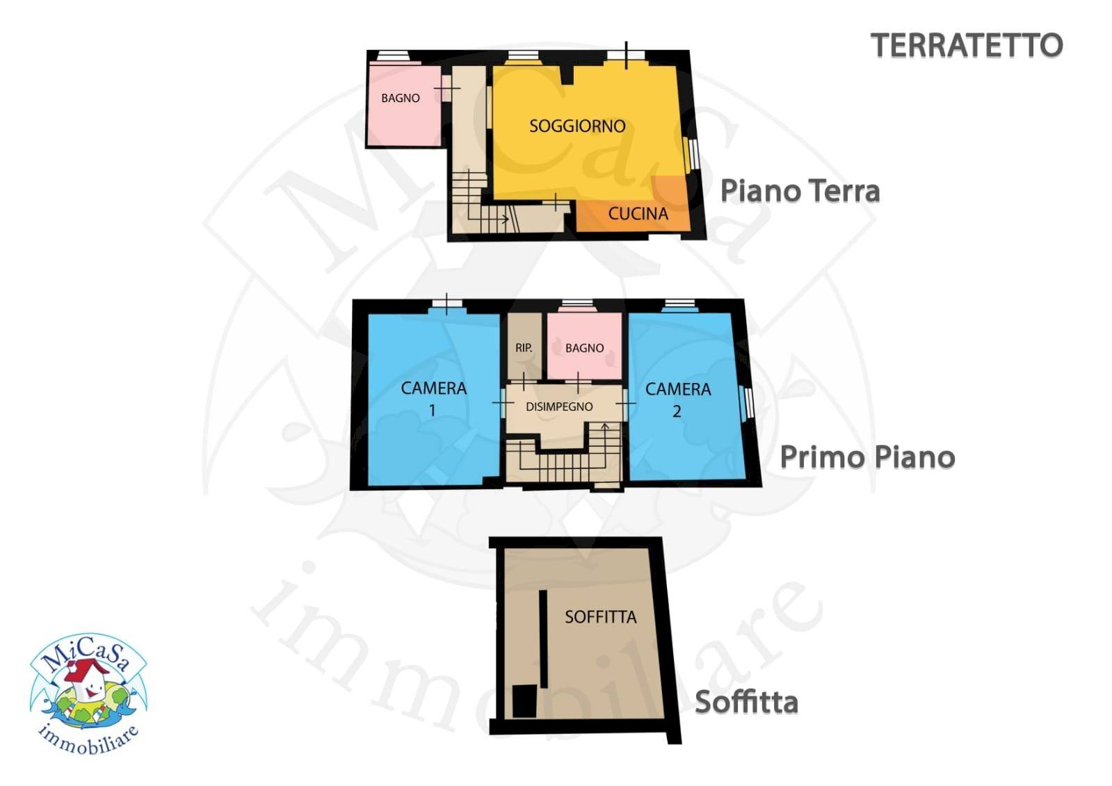 Foto 28 - Independent house Piazza del Mercato
 
1, Vecchiano - floor plans 1