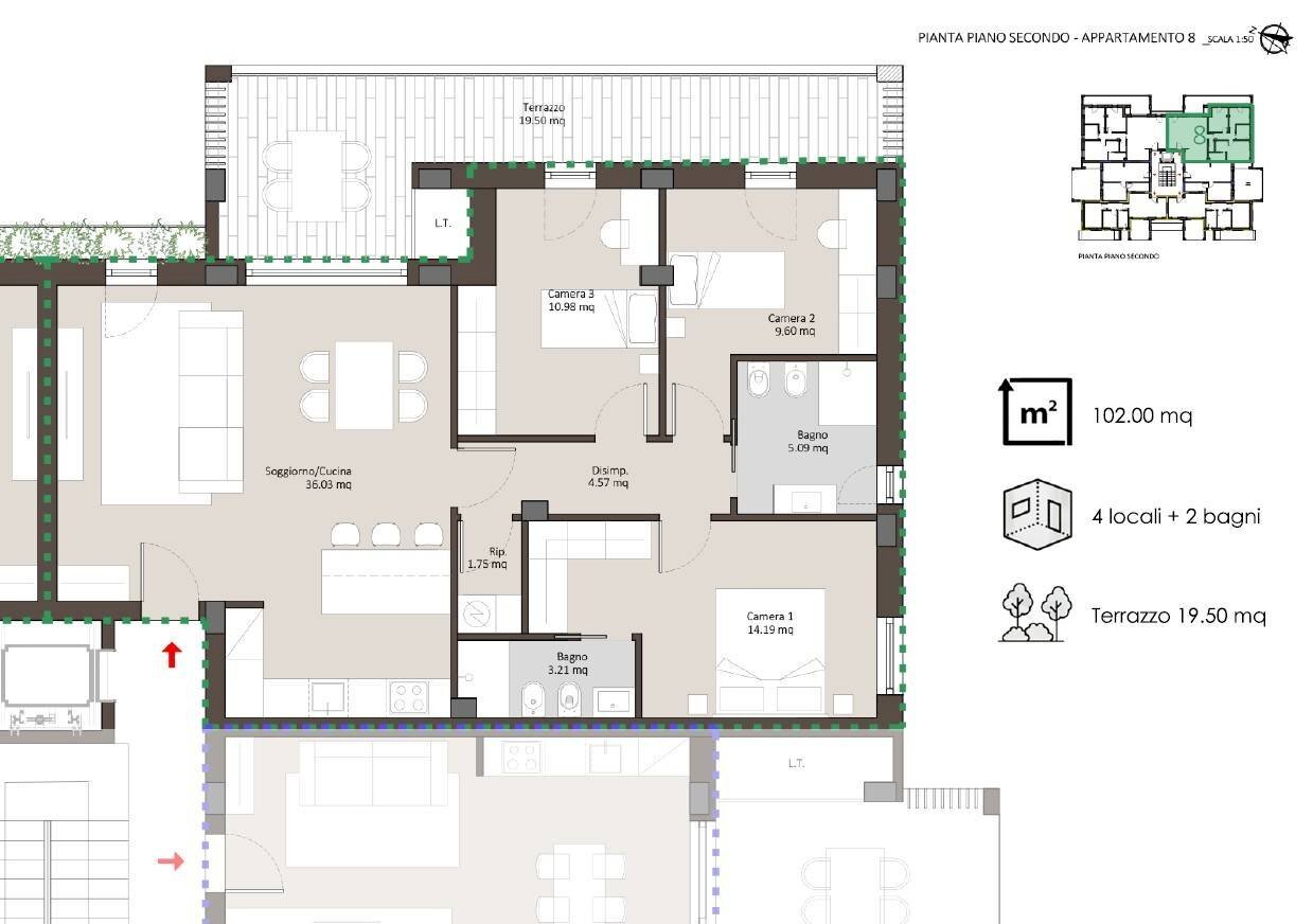 Foto 2 - Appartamento ASPROMONTE, Porto San Giorgio - planimetria 1