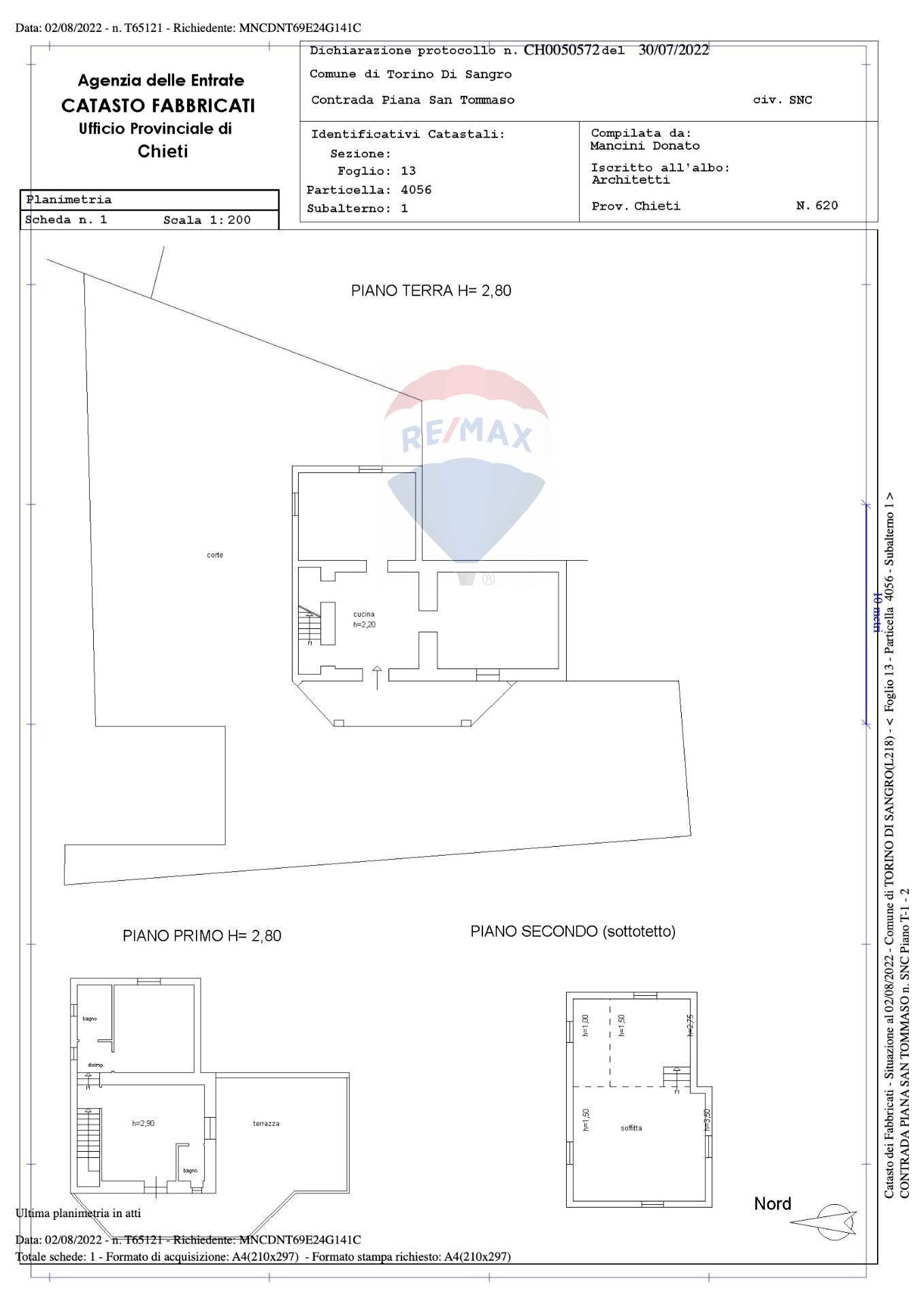 Pianta 2D - Rustico Contrada Piana S. Tommaso
 
38, Torino di Sangro - planimetria 1