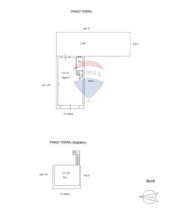 Pianta 2D - Negozio via Vincenzo Bellini
 
70, Giarre - planimetria 1