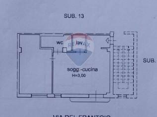 Pianta 2D - Trilocale via del Frantoio
 
13, Catania - planimetria 1
