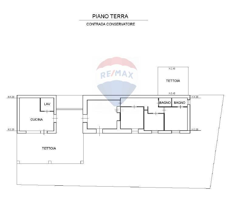 Pianta 2D - Villa CONTRADA CONSERVATORE, Ragusa - planimetria 1