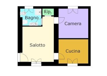 Planimetria - Bilocale salita alla Chiesa di Fontanegli, 21, Genova (zona Struppa) - foto 17