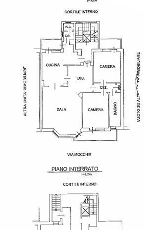 Quadrilocale via Mocchie, 6, Torino (zona Cit Turin) - planimetria 1