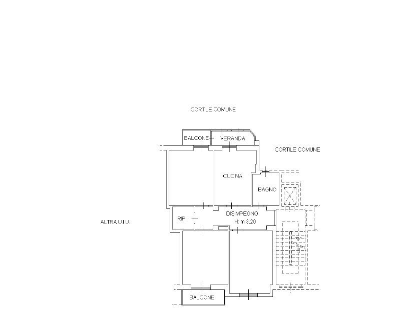 Four-room apartment via Michele Coppino, 21, Cuneo (neighborhood Centro) - floor plans 1