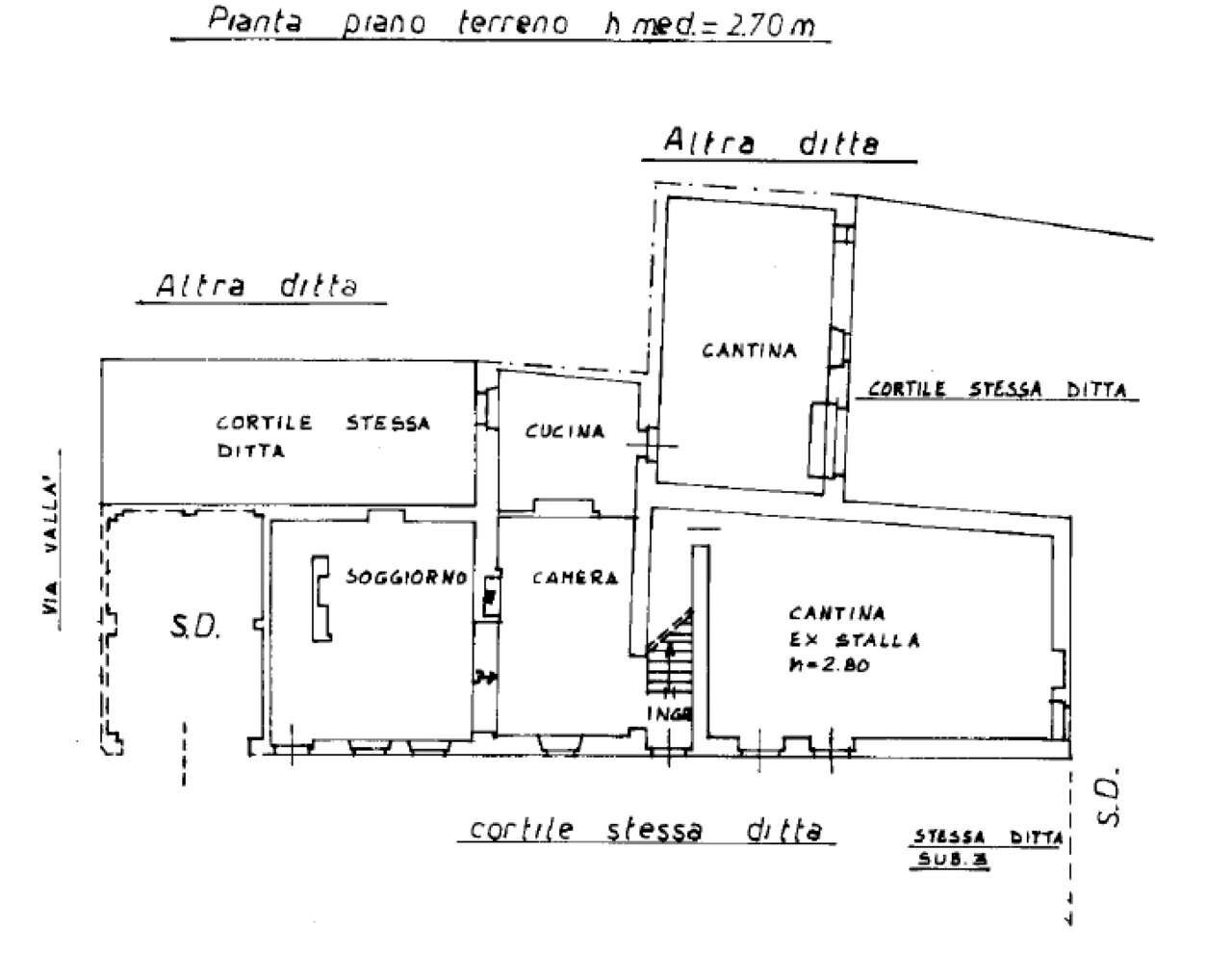 p. terra - Casa indipendente via Vallà, 1, Brozolo - planimetria 1