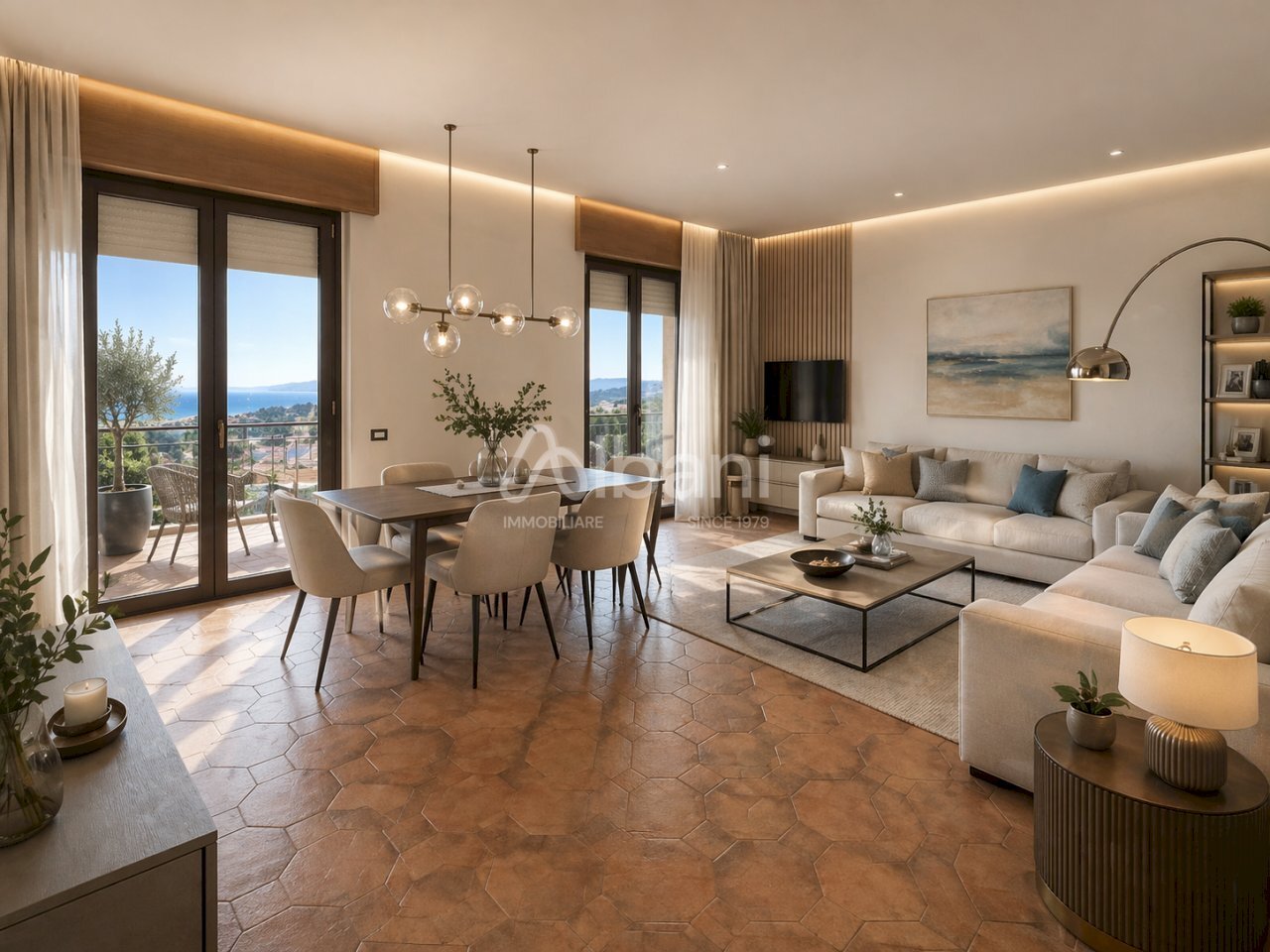 SP690_render di ristrutturazione per il salone - Attico La Spezia - foto 3