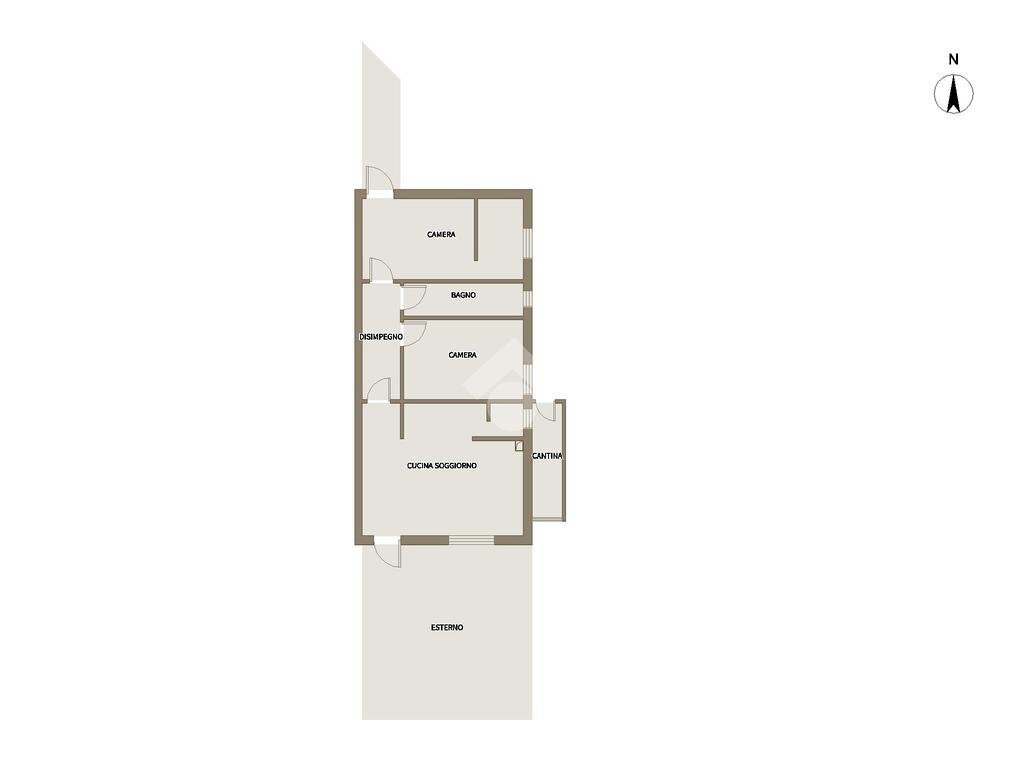 Porzione di casa Via Costantino Bagli, Rimini - planimetria 1