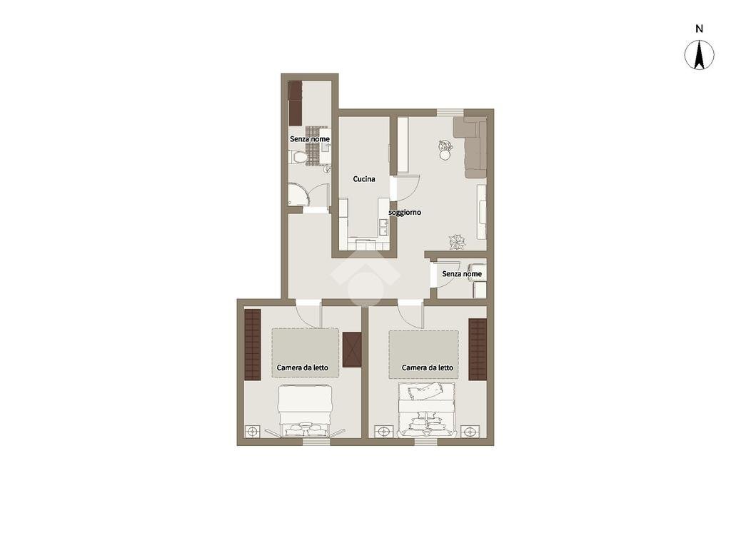 Three-room apartment Corso Giovenale Ancina, Saluzzo - floor plans 1