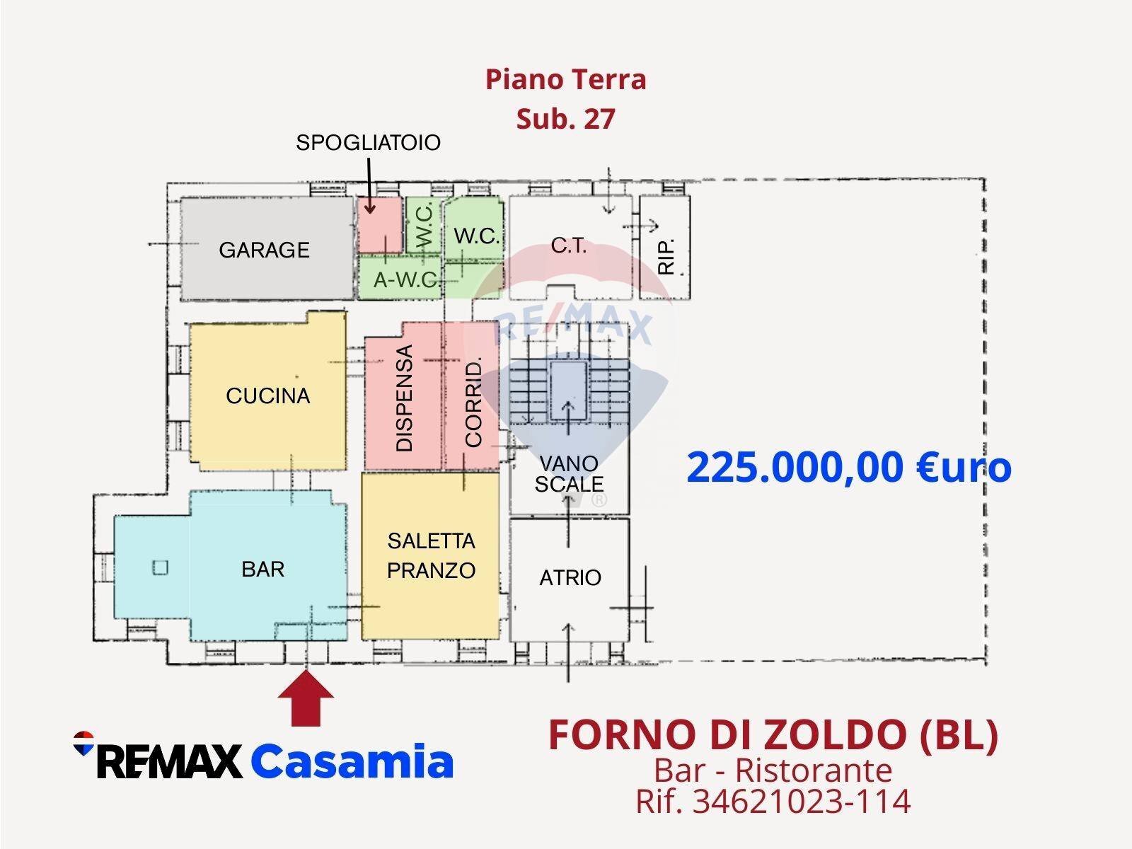 Pianta 2D - Commercial Premises Via Roma
 
22, Val di Zoldo - floor plans 1