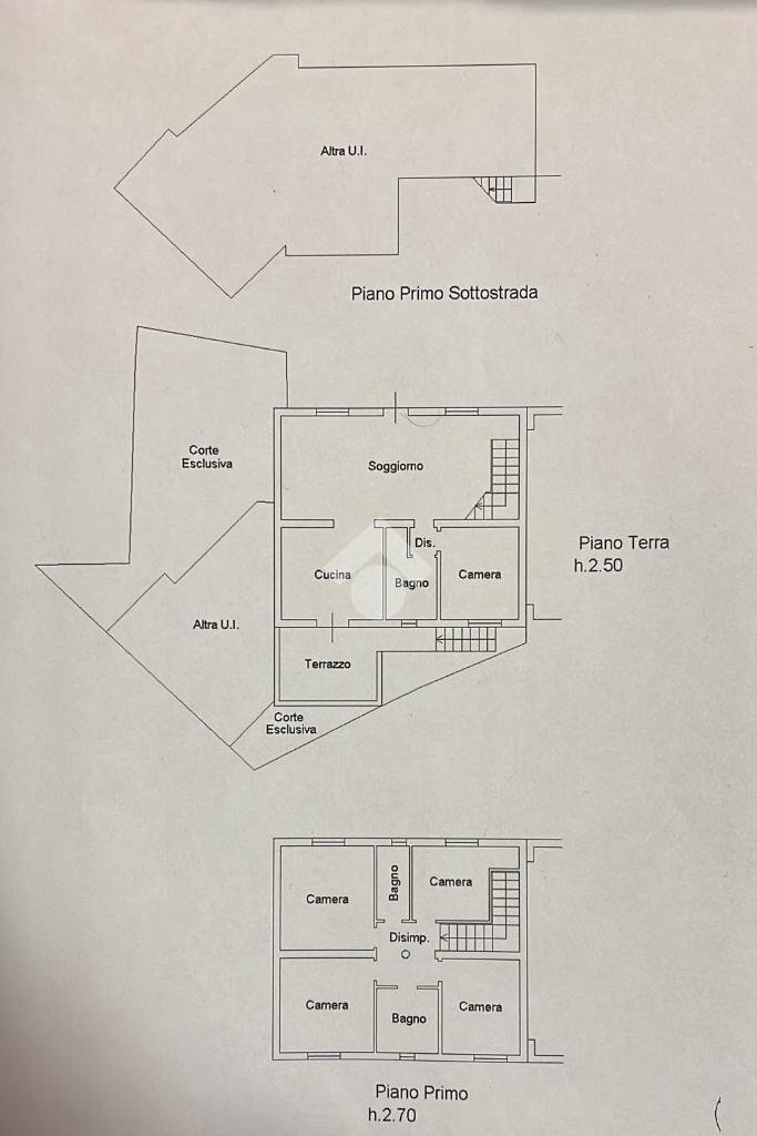 Semi-detached house Via Colonnata, Mercato Saraceno - floor plans 1