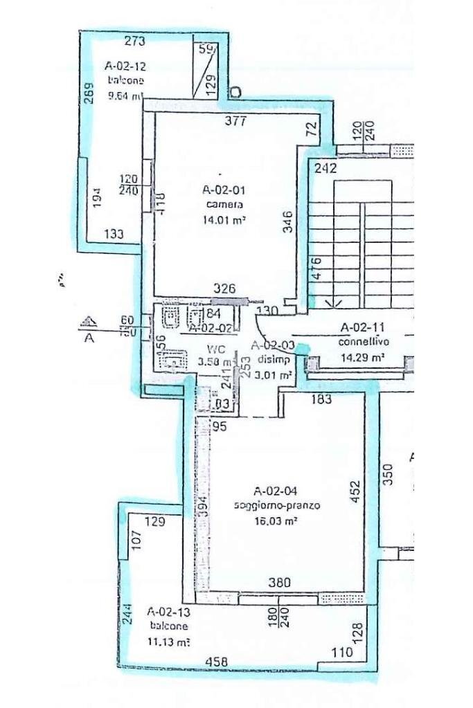 Bilocale Via Sacramora, Rimini - planimetria 1