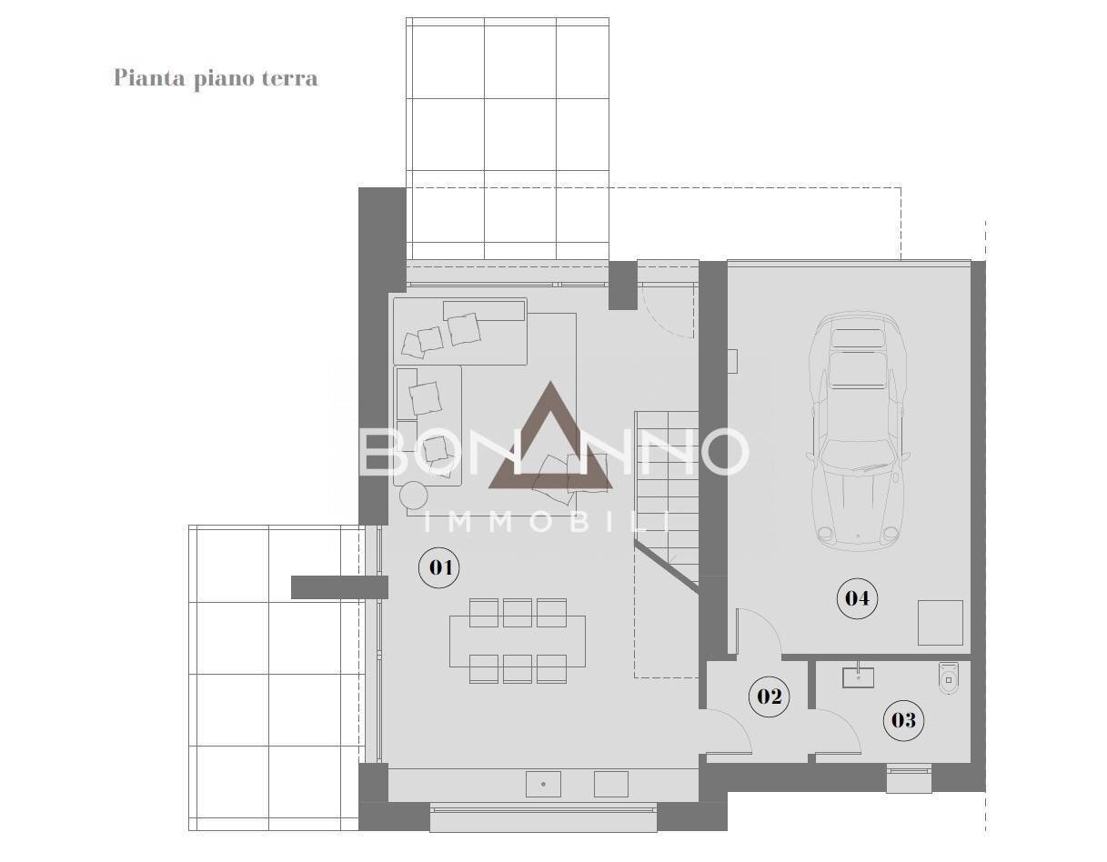 Foto 2 - Semi-detached house PIAZZA POLONI DON VITTORIO, Montebelluna - floor plans 1