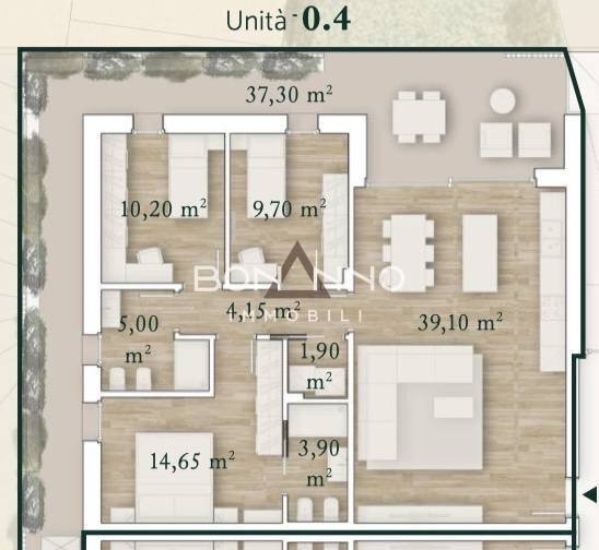 Foto 11 - Quadrilocale VIA LANCENIGO, Treviso - planimetria 1