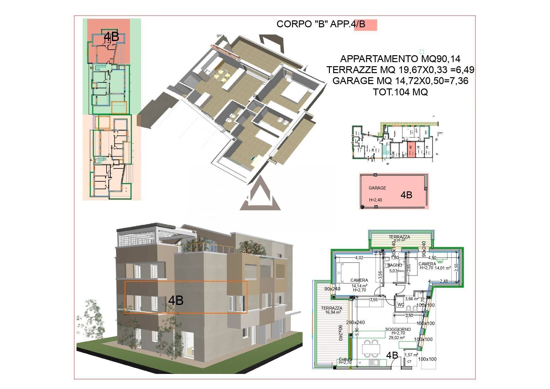 Foto 13 - Three-room apartment Strada Santa Bona Vecchia
 
8, Treviso - floor plans 1