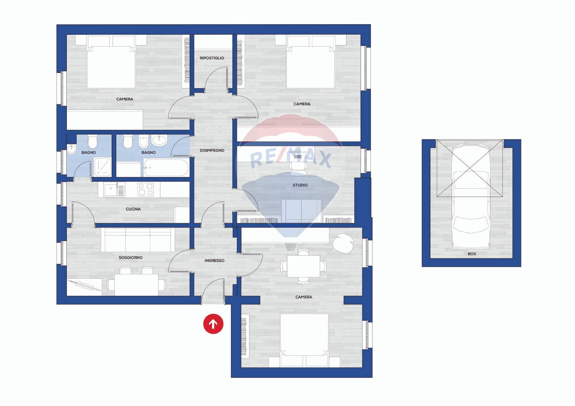 Pianta 2D - Apartment Via Maurizio Zanfarino
 
39, Sassari - floor plans 1