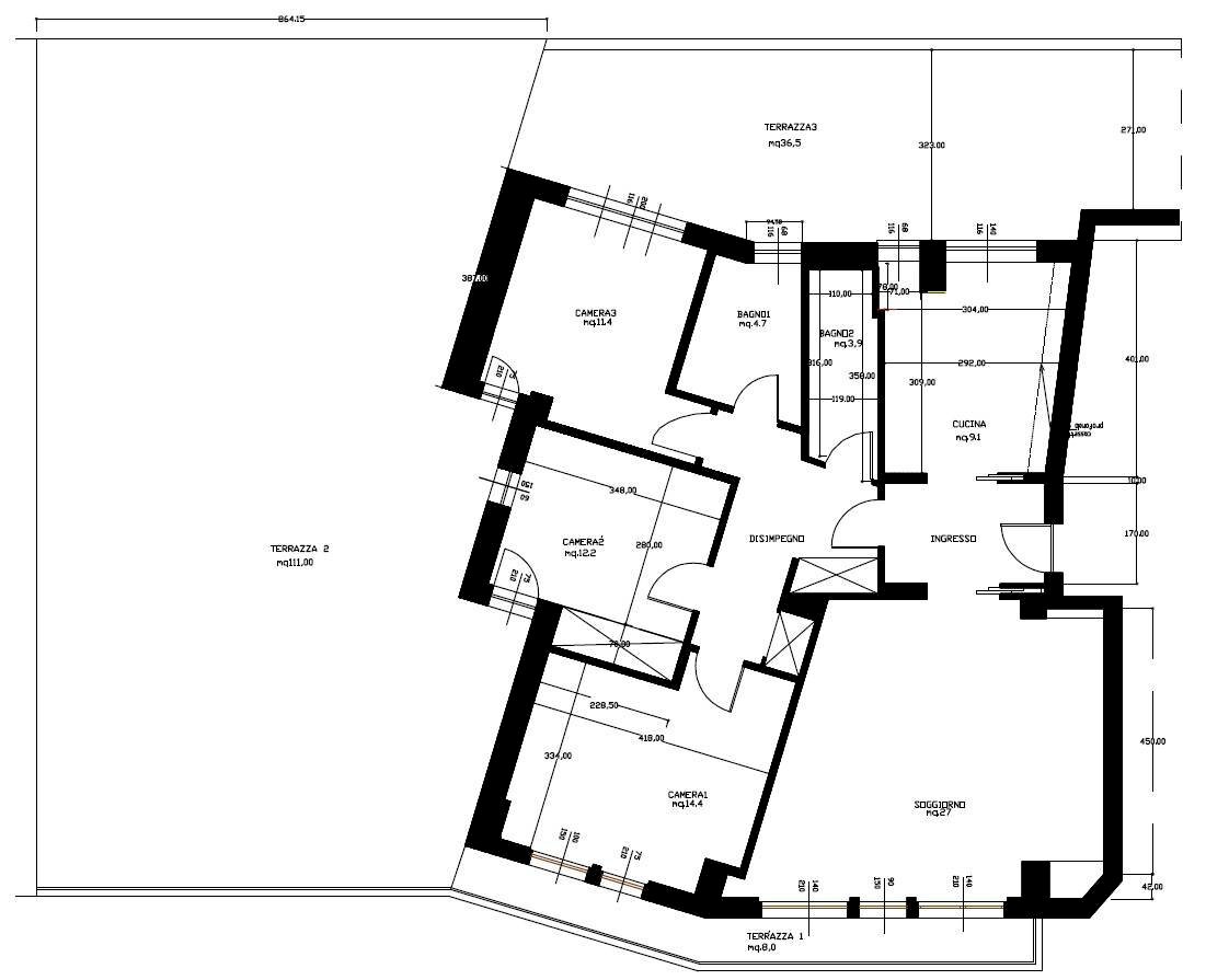 Foto 29 - Appartamento via Batà, Macerata - planimetria 1