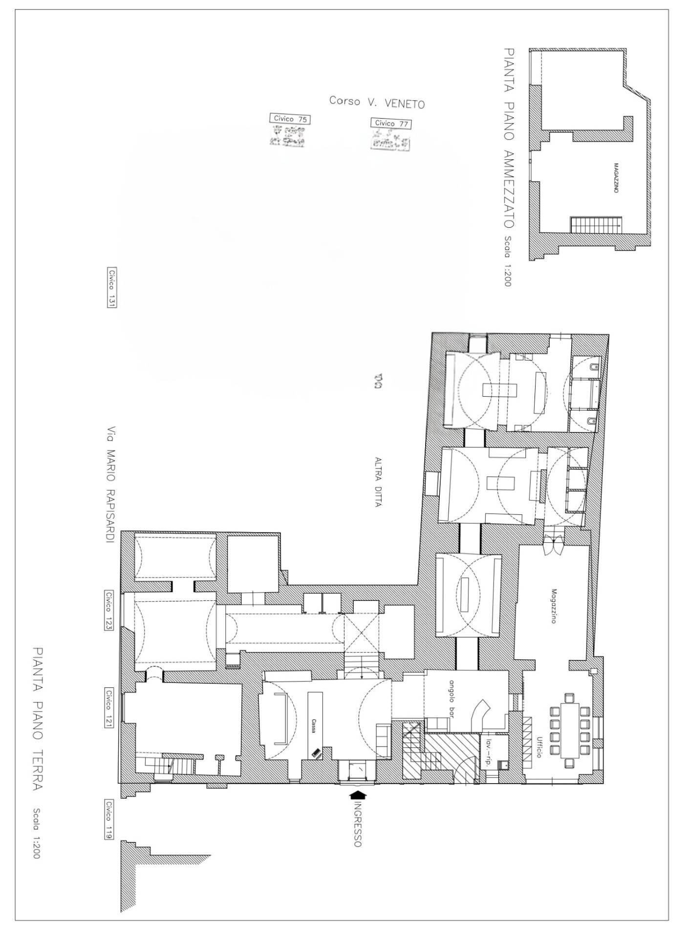 Foto 18 - Locale Commerciale via rapisasrdi
 
123, Ragusa - planimetria 1