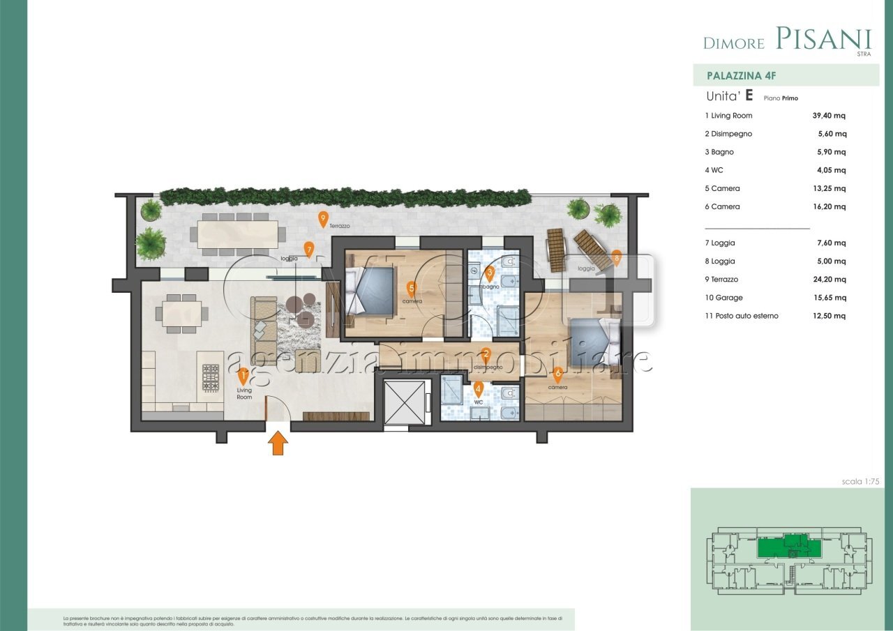BICAMERE PIANO 1 e 2 - Appartamento VIA CAVOUR, Vigonza - planimetria 1