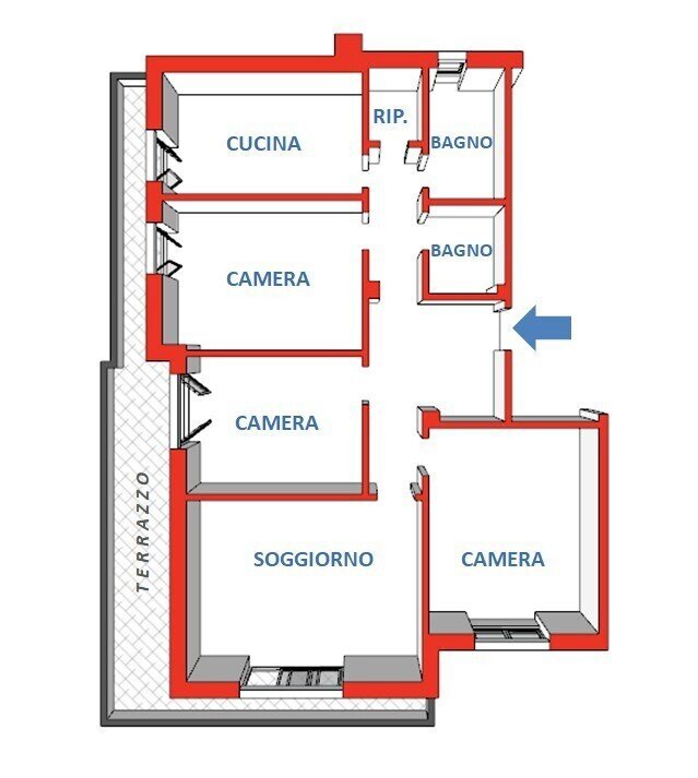 PIEVE.jpg - Appartamento Via XXV Aprile 171, Pieve Ligure - planimetria 1
