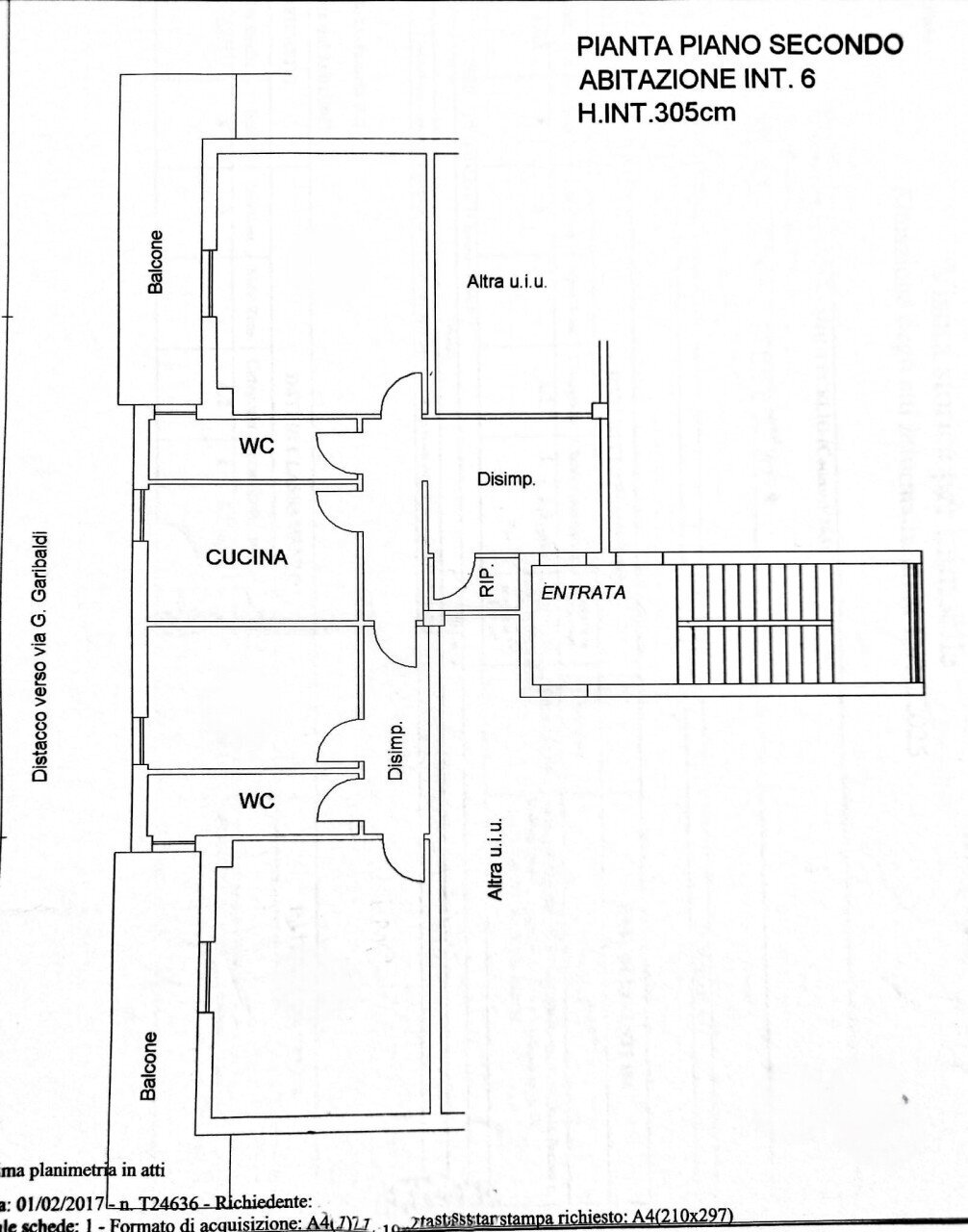 WhatsApp Image 2025-11-24 at 10.44.40.jpeg - Trilocale via Garibaldi  89, Guidonia Montecelio - planimetria 1