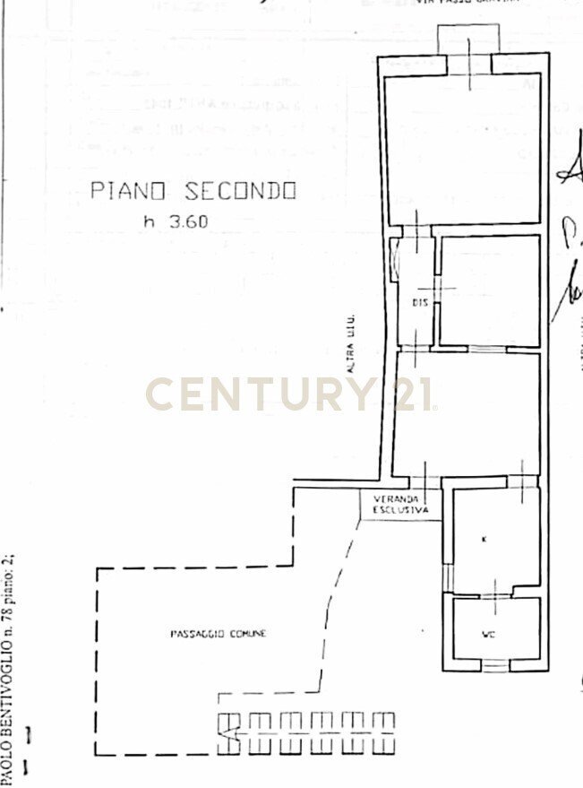 planimetria v Bentivoglio.jpg - Two-room apartment Via Paolo Bentivoglio 78, Catania - floor plans 1
