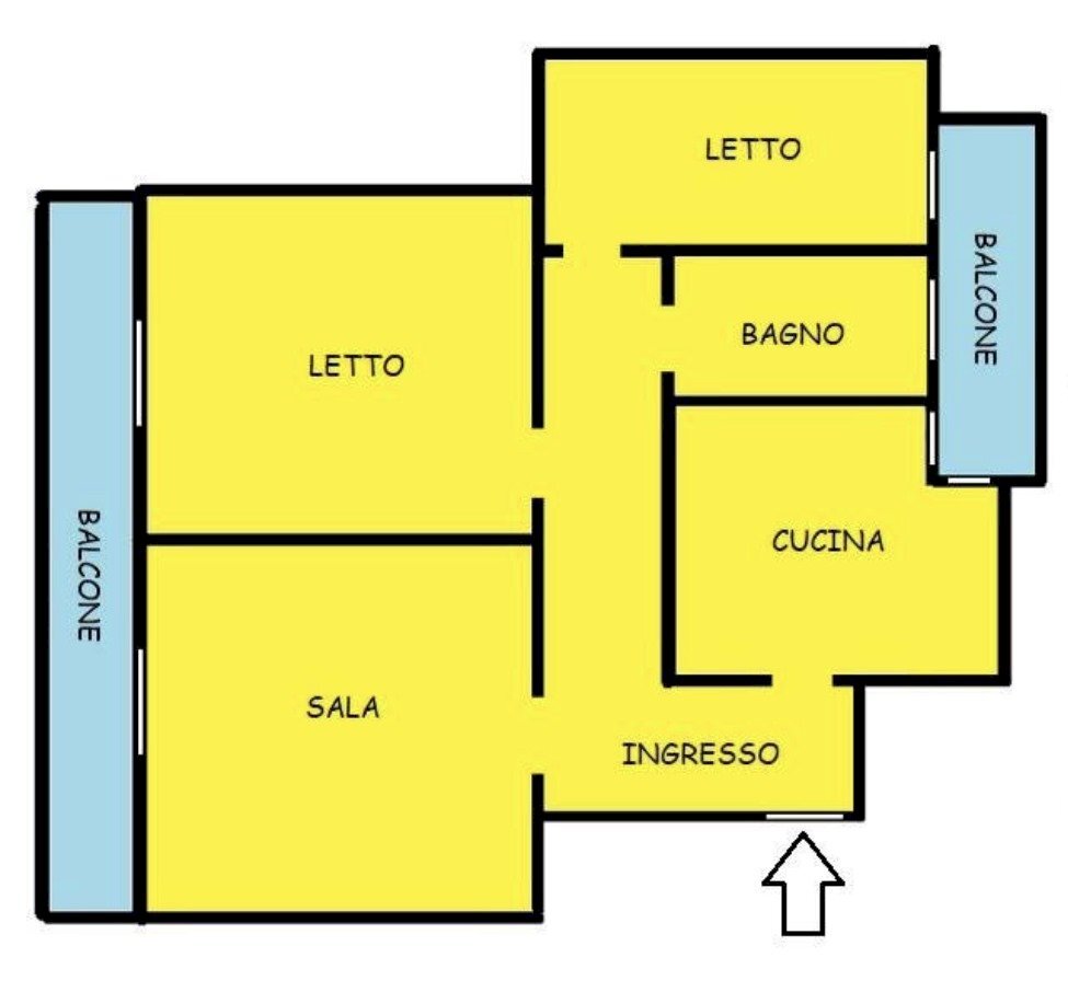 Three-room apartment Via S.G.Bosco, Modena - floor plans 1