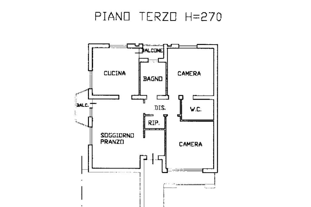 Three-room apartment Via Giuseppe di Vittorio, Marzabotto - floor plans 1