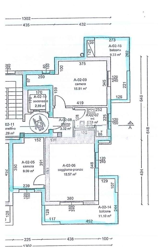 Trilocale Via Sacramora, Rimini - planimetria 1