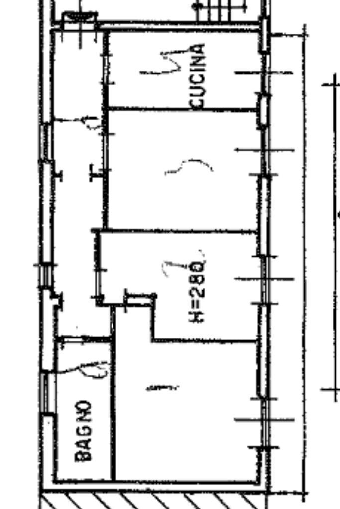 Portion of a house Via Don Sandrino, Novara (neighborhood Pernate) - floor plans 1