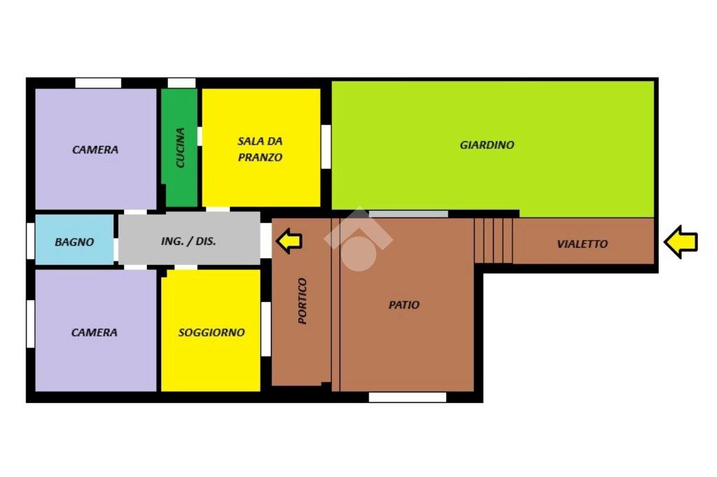 Trilocale Via Delle Cascate, Cassano d'Adda - planimetria 1