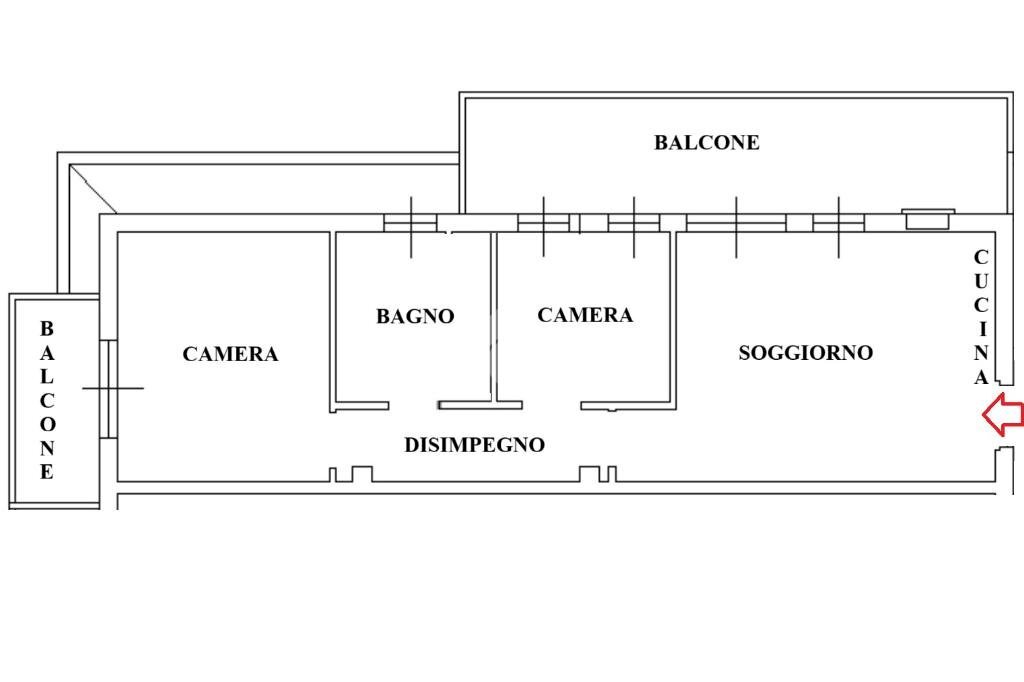 Two-room apartment Via Isolino, Senago - floor plans 1