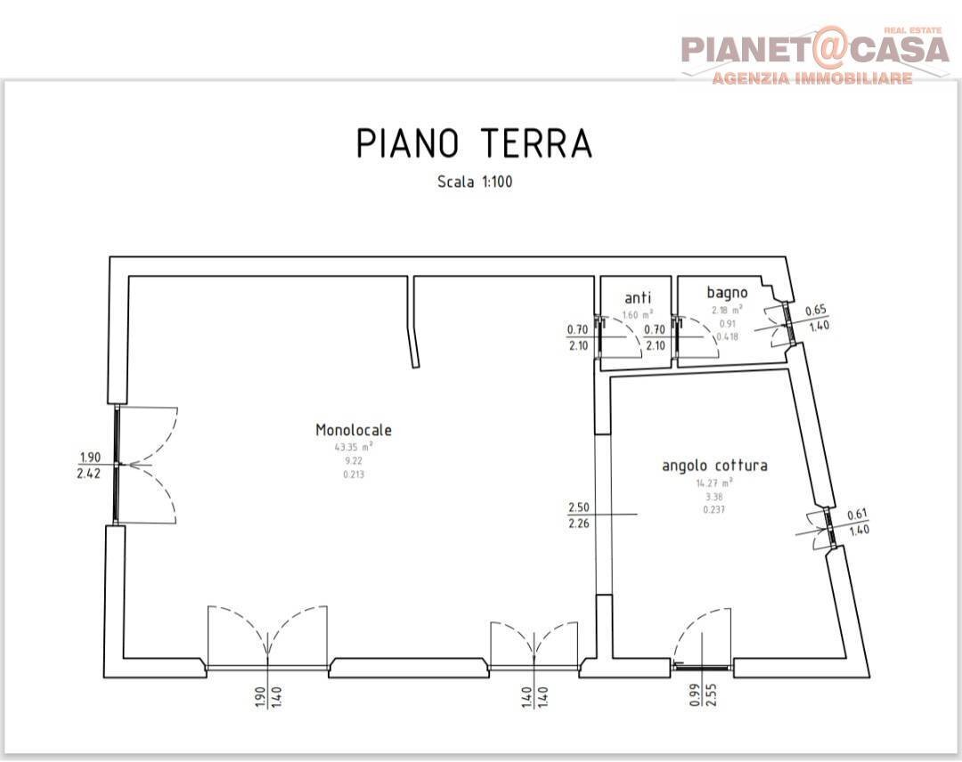 Foto 13 - Trilocale Via Alcide De Gasperi, Castel di Lama - planimetria 1