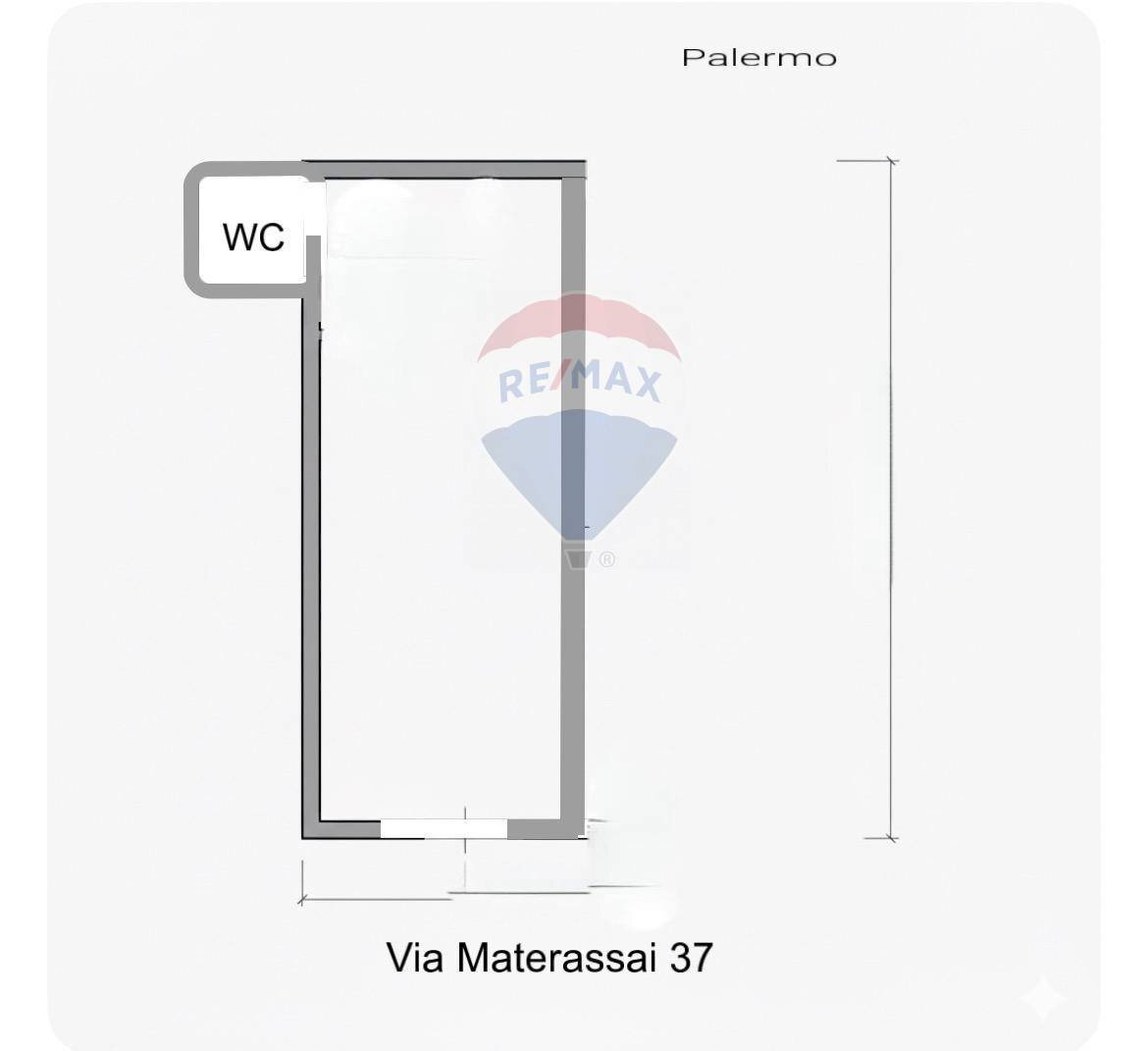 Planimetria - Commercial Premises VIA MATERASSAI
 
37, Palermo - floor plans 1