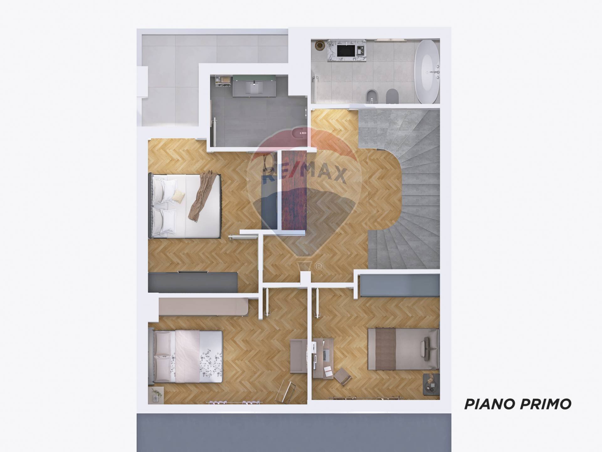 Pianta 3D - Villa a Schiera via Finestre, Castel Morrone - planimetria 1