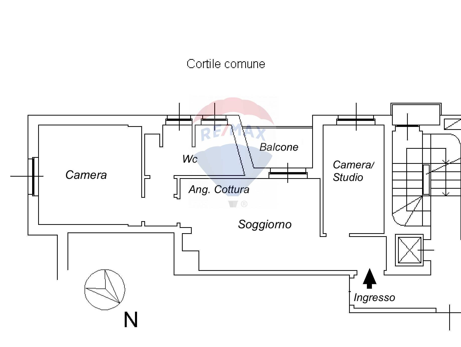 Pianta 2D - Trilocale Via Matteo Civitali
 
47, Milano - planimetria 1