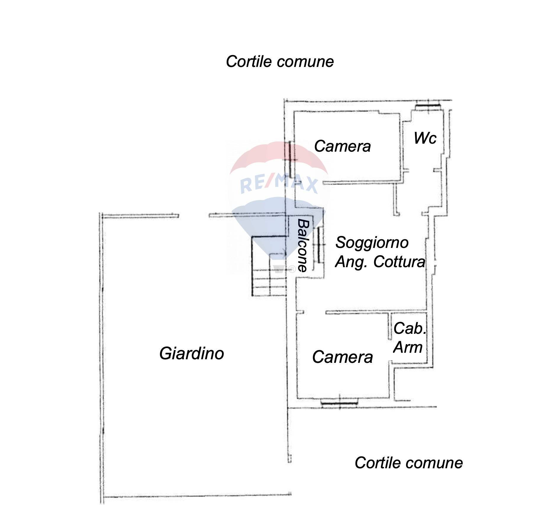 Pianta 2D - Three-room apartment Via Matteo Civitali
 
47, Milano - floor plans 1