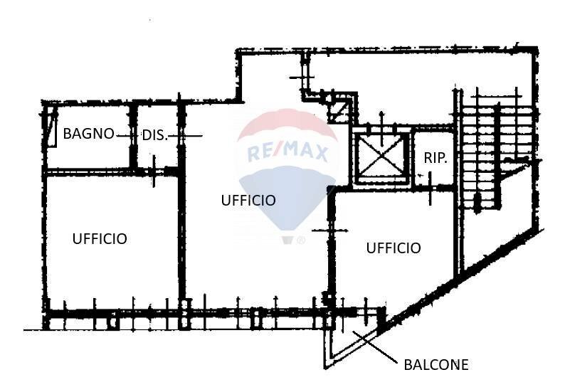 Pianta 2D - Ufficio via V. Veneto
 
8/A, Gallarate - planimetria 1