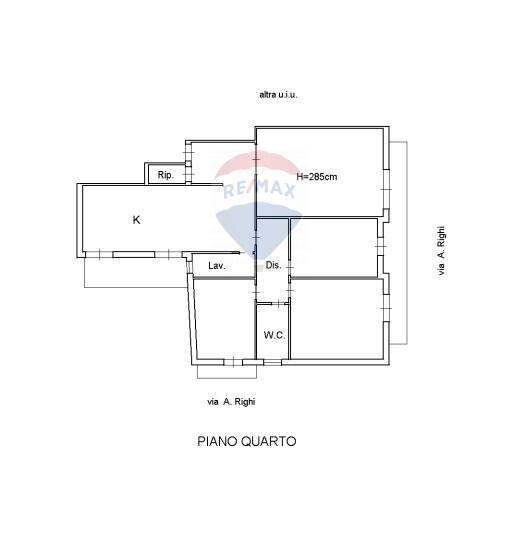 Pianta 2D - Appartamento via Augusto Righi
 
6, Comiso - planimetria 1